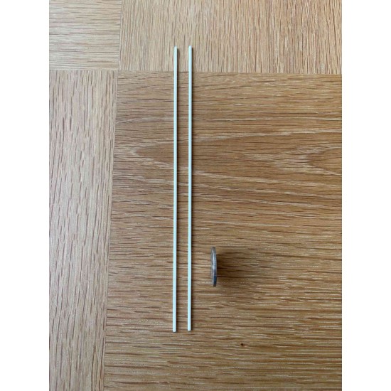 Porcelænsrør Ø2mm L100mm